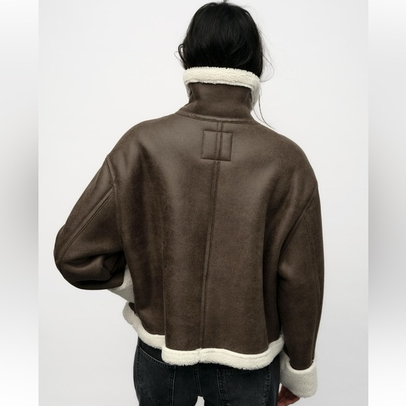 NWT ZARA OVERSIZED DOUBLE FACED JACKET SIZE M 
🚨 FINAL PRICE NO OFFER ACCEPT - Picture 5 of 16